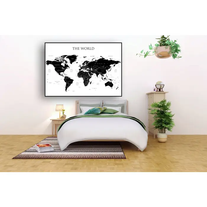 The World mapa ścienna polityczna-konturowa, 100x70 cm